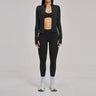 Brushed Zipper Casual Set For Women